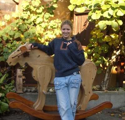 Tove Wang Pullover mit Lederbesatz